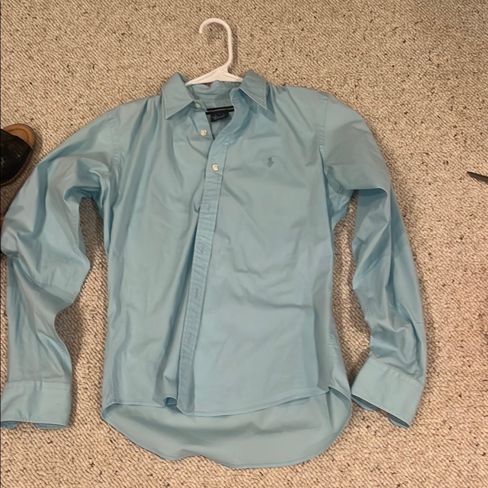 Polo by Ralph Lauren Light Blue Button-Up Blouse